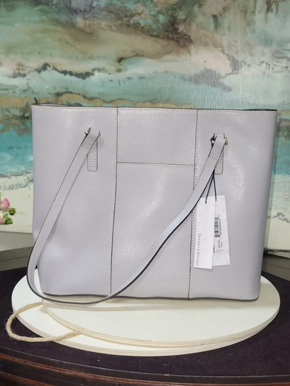 Dooney & Bourke Lexington Shopper Gray Saffiano Leather Tote  [#HL14]